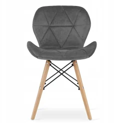 Ensemble Valora : table ronde KOVA 60 noire + 2 chaises WAKO grises (x2)
