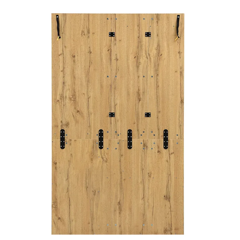 ensemble Vestiaire D'entrée - Vestiaire avec Miroir, Banc et Meuble À Chaussures, MDF, 110x37x185,5 cm - Bois et Noir