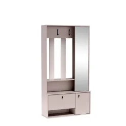 Ensemble vestiaire PORTO UNI 100, avec miroir, Cashmere