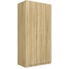 ESME - Armoire double style scandinave chambre à coucher - 90x50x180 - 2 portes - Dressing