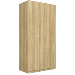 ESME - Armoire double style scandinave chambre à coucher - 90x50x180 - 2 portes - Dressing
