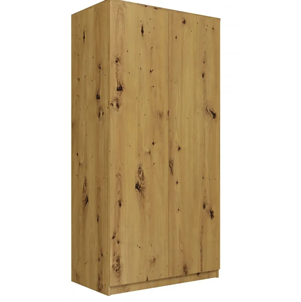 ESME - Armoire double style scandinave chambre à coucher - 90x50x180 - 2 portes - Dressing