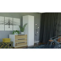 ESME - Armoire simple style scandinave chambre à coucher - 50x50x180 - 1 porte - Dressing