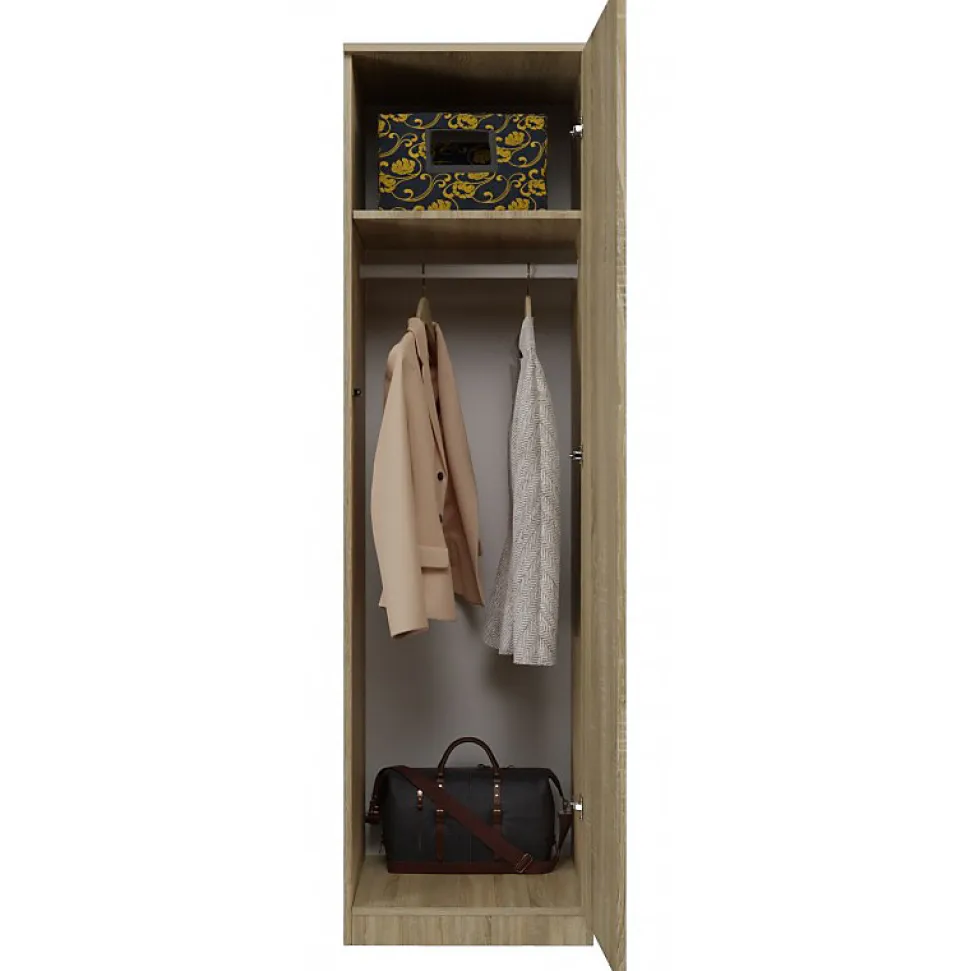 ESME - Armoire simple style scandinave chambre à coucher - 50x50x180 - 1 porte - Dressing