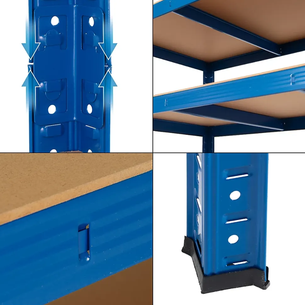 Etagere de Rangement - 200x100x50 cm - Capacite max. 875 kg - 5 Tablettes MDF