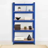 Etagere de Rangement avec 5 Etageres pour Garage Atelier Divers Modeles Charge Lourde en Fer et MDF