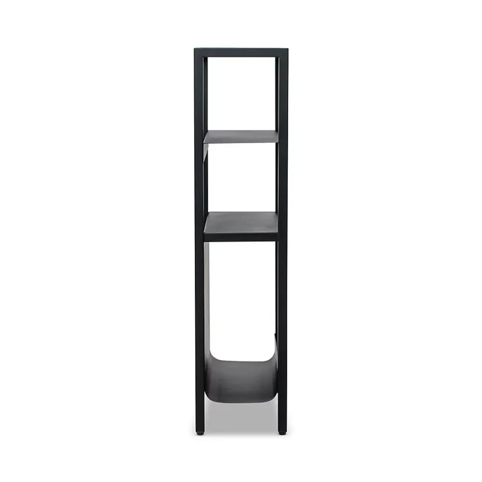 Etagere metal FRANKYSTAR Bandha 4 niveaux 85x35x20 cm noir mat