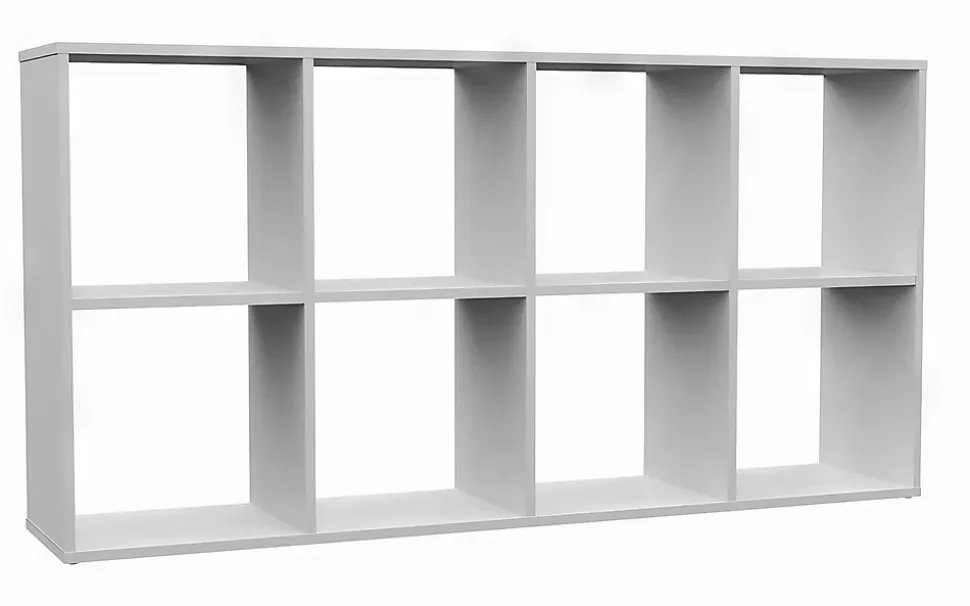 etagere modulable 8 cubes - Bibliotheque 8 cases - 147x30x75 cm - Meuble de rangement-MARION