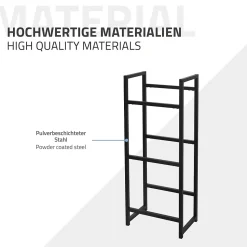Etagere pour Caisses de Boissons 3 Caisses, 47x31x116,5 cm, Acier