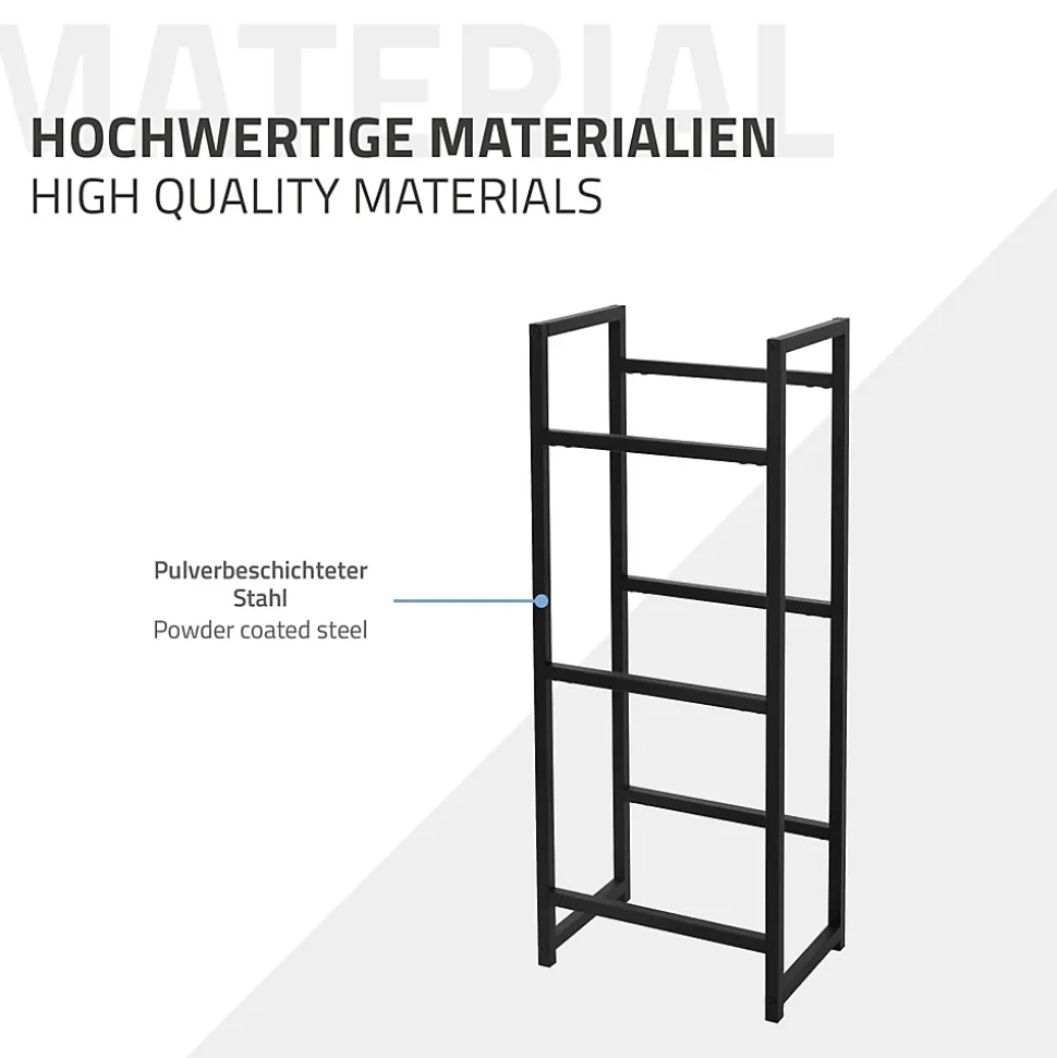 Etagere pour Caisses de Boissons 3 Caisses, 47x31x116,5 cm, Acier