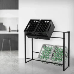 Etagere pour Caisses de Boissons 6-8 Caisses, 104x32x82,5 cm, Acier