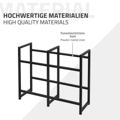 Etagere pour Caisses de Boissons 4 Caisses, 91x31x75,5 cm, Acier