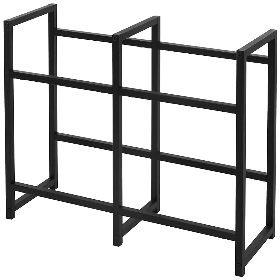 Etagere pour Caisses de Boissons 4 Caisses, 91x31x75,5 cm, Acier