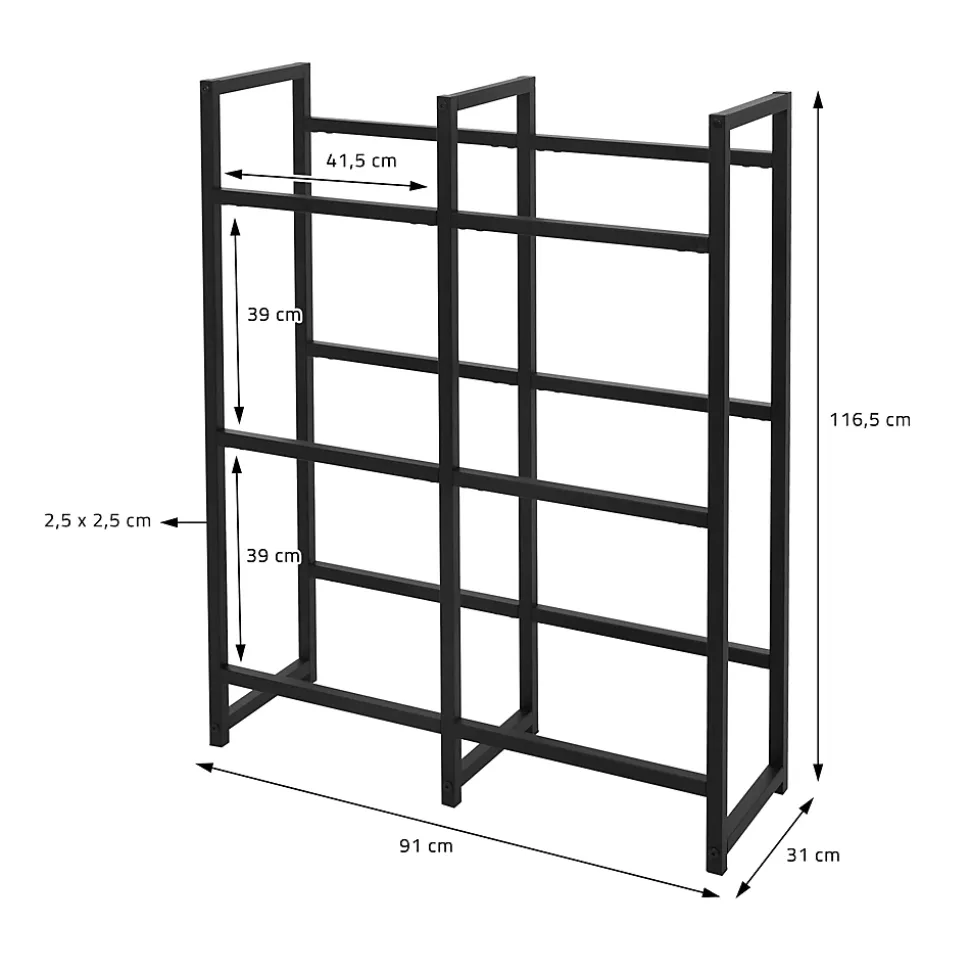 Etagere pour Caisses de Boissons 6 Caisses, 91x31x116,5 cm, Acier