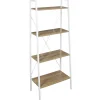 Etagère à 4 planches en bois et métal
