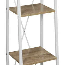 Etagère à 4 planches en bois et métal