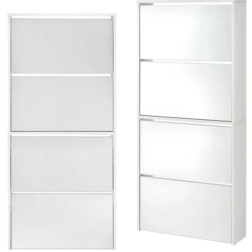 Etagère à Chaussures Vogar Miroir 134 x 63 x 17 cm Banc en.casa