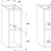 Etagère - extension de salle de bain suspendue XILO CHÊNE 20 cm