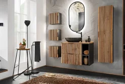 Etagère - extension de salle de bain suspendue XILO CHÊNE 20 cm