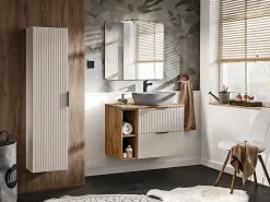 Etagère - extension de salle de bain suspendue XILO CHÊNE 20 cm