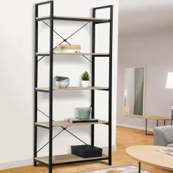 Etagère 5 niveaux DETROIT design industriel 170 cm