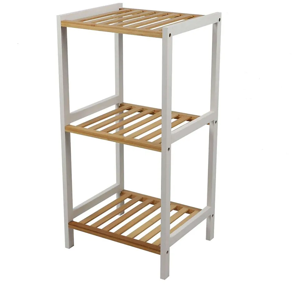 Etagère 3 niveaux en bois - Marron et banc