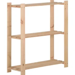 etagère 3 niveaux stockage 80 bois Helloshop26