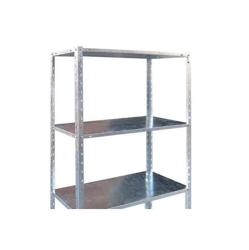 Etagère 4 tablettes L75xP30xH150 cm Acier zingué Résistance 40kg BRIXO