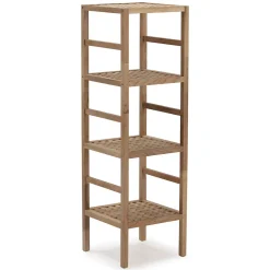 Etagère Alam en bois de noyer, hauteur 117,5 cm avec 4 niveaux