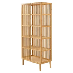 etagère autoportante en bambou 185 x marron Helloshop26