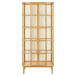 etagère autoportante en bambou 185 x marron Helloshop26