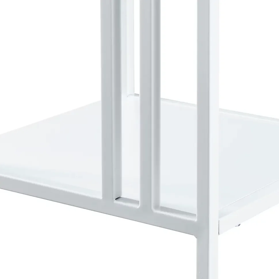 Etagère autoportante Kumlinge acier 80 x 35 x 35 cm blanc en.casa