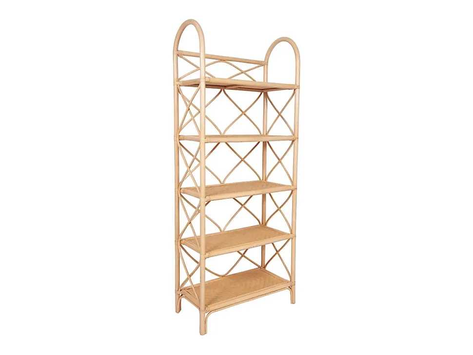 Etagère avec 5 tablettes en rotin et bambou - Naturel - ZARYNO