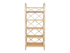 Etagère avec 5 tablettes en rotin et bambou - Naturel - ZARYNO