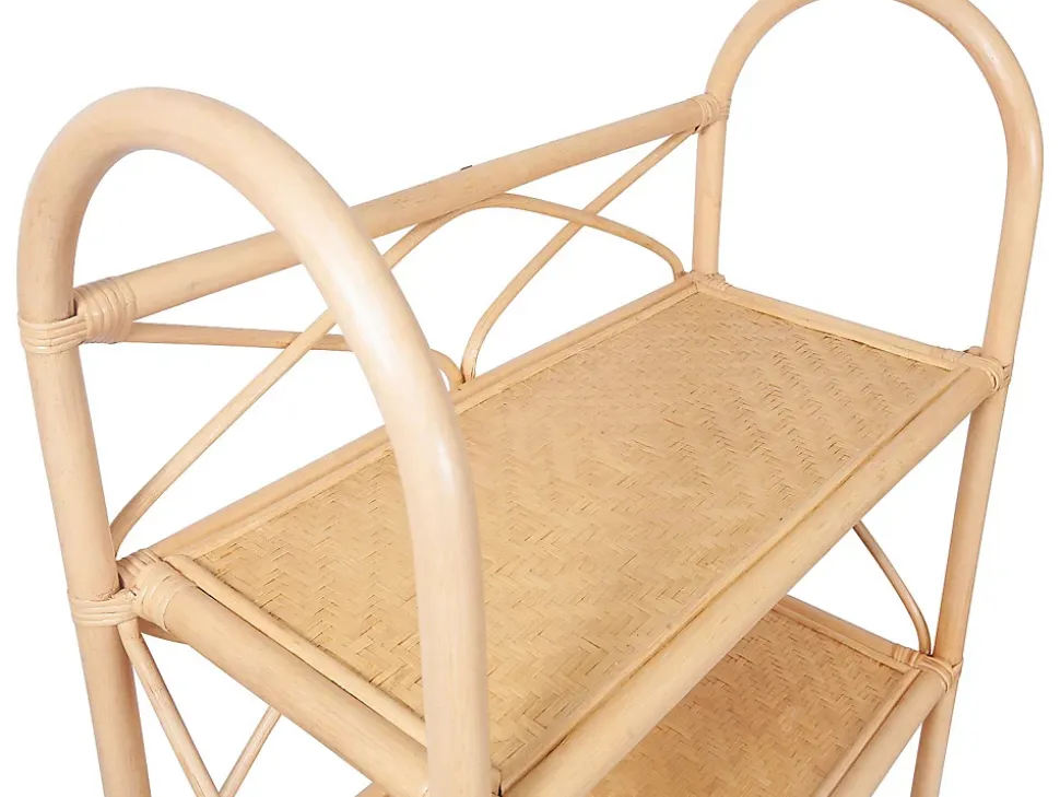 Etagère avec 5 tablettes en rotin et bambou - Naturel - ZARYNO