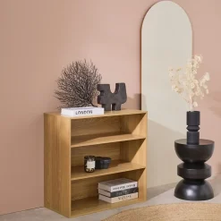 Etagère. bibliothèque. module de rangement décor bois chêne 2 étagères L 70 x P 35 x H 70cm - Kompo