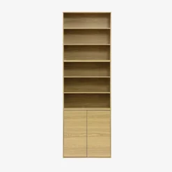 Etagère. bibliothèque. module de rangement décor bois chêne 2 étagères L 70 x P 35 x H 70cm - Kompo