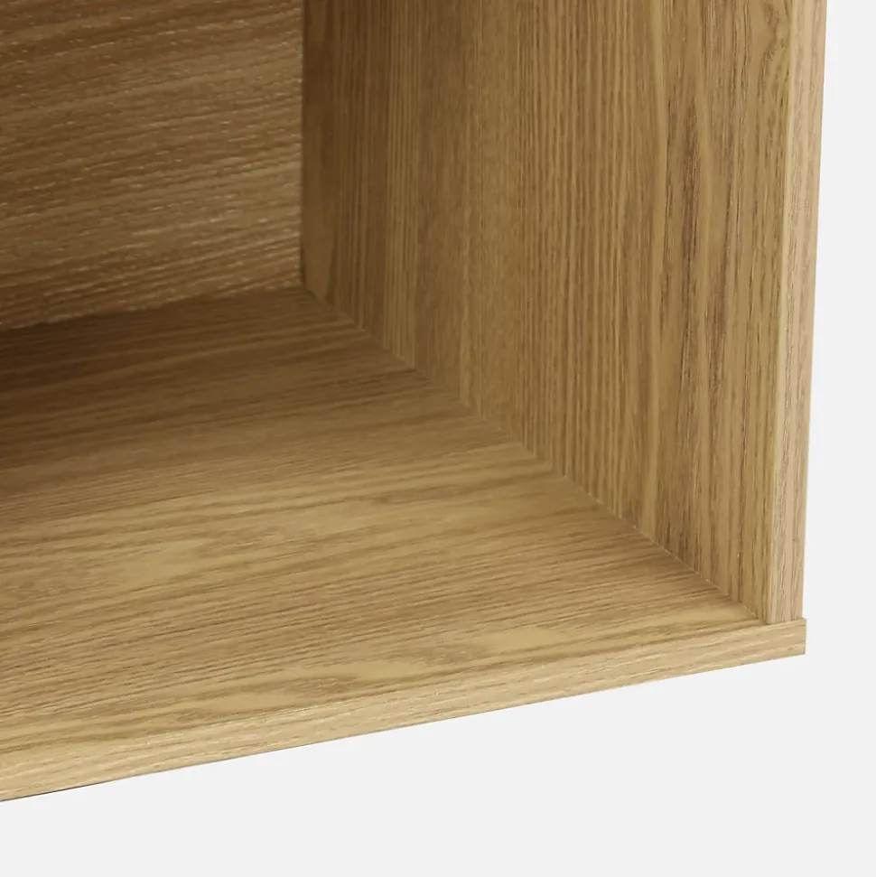 Etagère. bibliothèque. module de rangement décor bois chêne 2 étagères L 70 x P 35 x H 70cm - Kompo