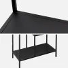 Etagère bibliothèque noir en métal noir asymétrique 4 niveaux INDUSTRIELLE L 69 x P 33 x H 113.5cm