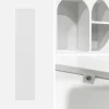 Etagère bibliothèque organique effet bois blanc plusieurs niches 8 compartiments