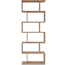 Etagère bibliothèque SOFIA forme S bois façon hêtre 189 cm