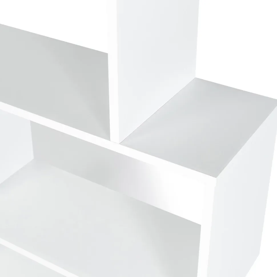 Etagère bibliothèque SOFIA forme S bois blanc 189 cm