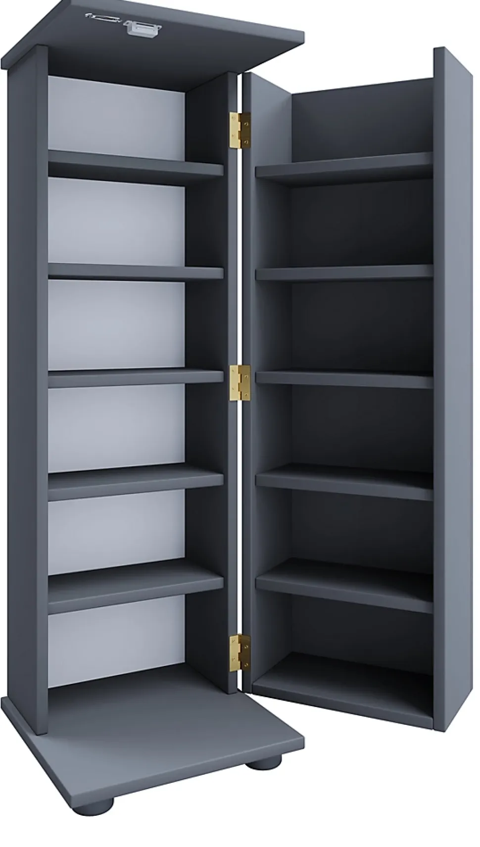 Etagère CD/DVD média Engalo H. 93 x L. 31 x P. 31 cm Anthracite