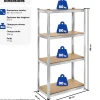 Etagère charge lourde d'angle plateau en acier 160x80x40 cm