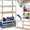 Etagère charge lourde d'angle plateau en acier 180x90x40 cm