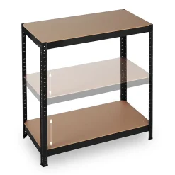 etagère charge lourde meuble de rangement mdf noir Helloshop26
