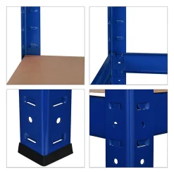etagère charge lourde meuble de rangement bleu Helloshop26