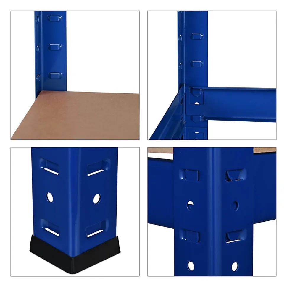 etagère charge lourde meuble de rangement bleu Helloshop26