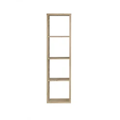 Etagère colonne 4 casiers décor chêne - Classico