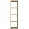 Etagère colonne 4 casiers décor bois rustique texturé - CLASSICO
